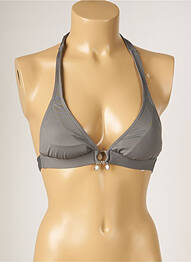 Sutien de costum de baie elasticitate top triunghiuri gri BANANA MOON femme