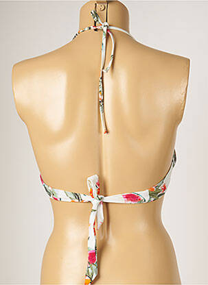Sutien de costum de baie elasticitate top triunghiuri alb BANANA MOON femeie