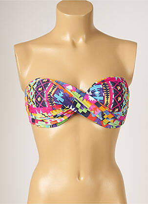 Sutien de costum de baie elasticitate top bentiță roz BANANA MOON femeie