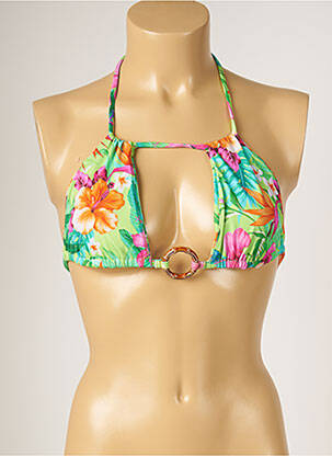 Sutien de costum de baie elasticitate top triunghiuri verde BANANA MOON femeie