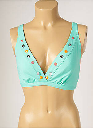 Sutien de costum de baie top triunghiuri top triunghiuri verde LIVIA femeie