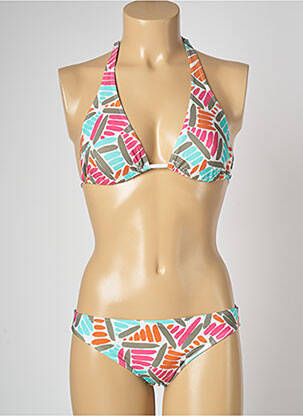 Costum de baie din două piese elasticitate top triunghiuri roz BANANA MOON femeie