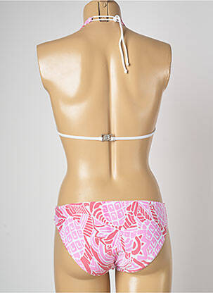 Costum de baie din două piese elasticitate top triunghiuri roz BANANA MOON femeie