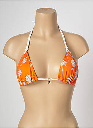 Sutien de costum de baie elasticitate top triunghiuri portocalie BANANA MOON femeie