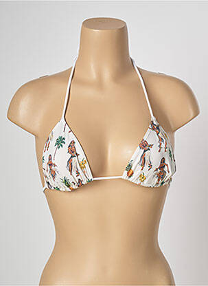 Sutien de costum de baie elasticitate top triunghiuri bej BANANA MOON femeie