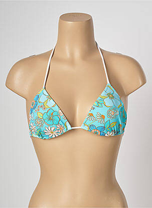 Sutien de costum de baie elasticitate top triunghiuri albastru BANANA MOON femeie