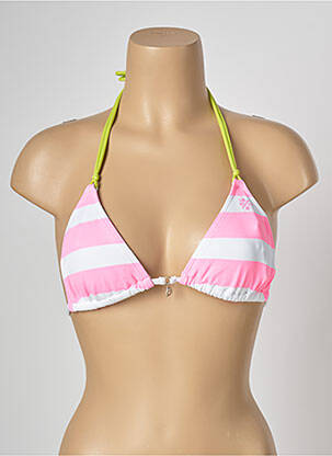 Sutien de costum de baie elasticitate top triunghiuri roz BANANA MOON femeie