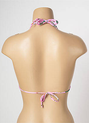 Sutien de costum de baie elasticitate top triunghiuri roz BANANA MOON femeie