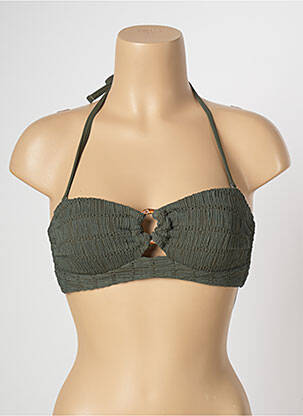 Sutien de costum de baie elasticitate sutien cupe întregi cu decolteu înalt verde BANANA MOON femeie