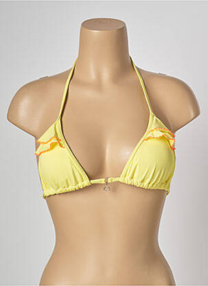 Sutien de costum de baie închidere cu legături de legat top sutien modelat galben BANANA MOON femeie