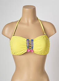 Sutien de costum de baie închidere cu legături de legat top sutien modelat galben BANANA MOON femeie