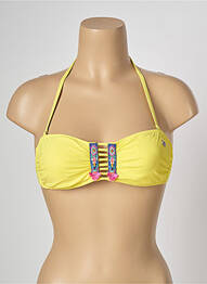 Sutien de costum de baie închidere cu legături de legat top sutien modelat galben BANANA MOON femme