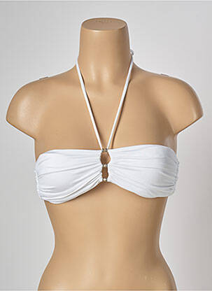 Sutien de costum de baie închidere cu legături de legat top sutien modelat alb BANANA MOON femeie