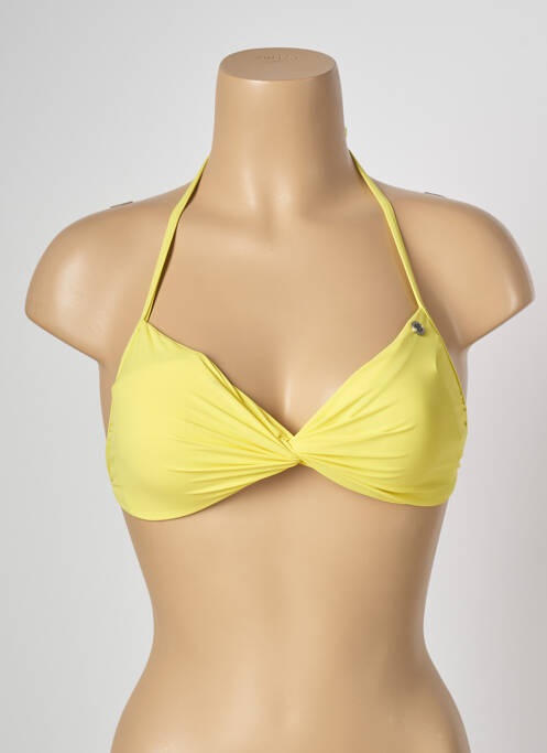 Sutien de costum de baie închidere cu legături de legat top sutien modelat galben BANANA MOON femme