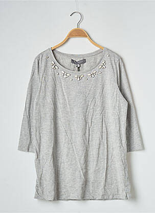 Tricou mâneci 3/4 mâneci 3/4 gri BANANA MOON femeie