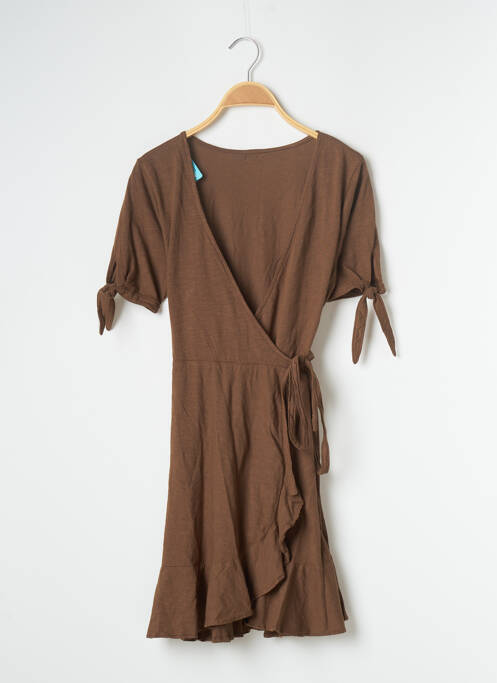 Rochie scurtă maro BANANA MOON femeie