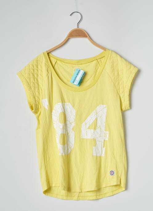 Top elasticitate mâneci scurte galben BANANA MOON femme