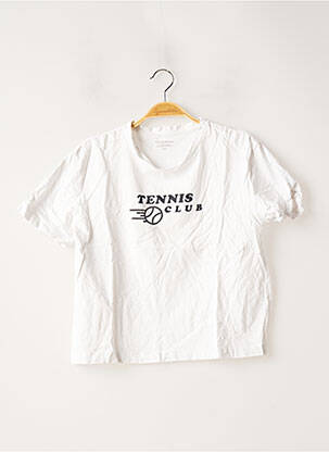 Tricou croială dreaptă mâneci scurte alb MON PETIT PONEY femeie