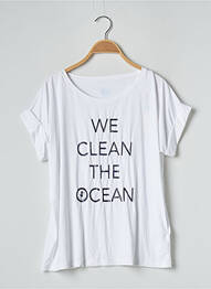 Top elasticitate mâneci scurte alb SAVE THE DUCK femme