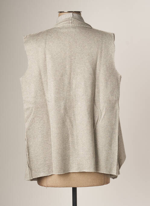 Vestă fără mâneci gri MAJESTIC FILATURES femeie