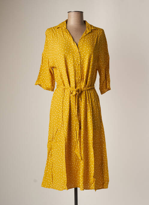 Rochie midi galben DES PETITS HAUTS femeie