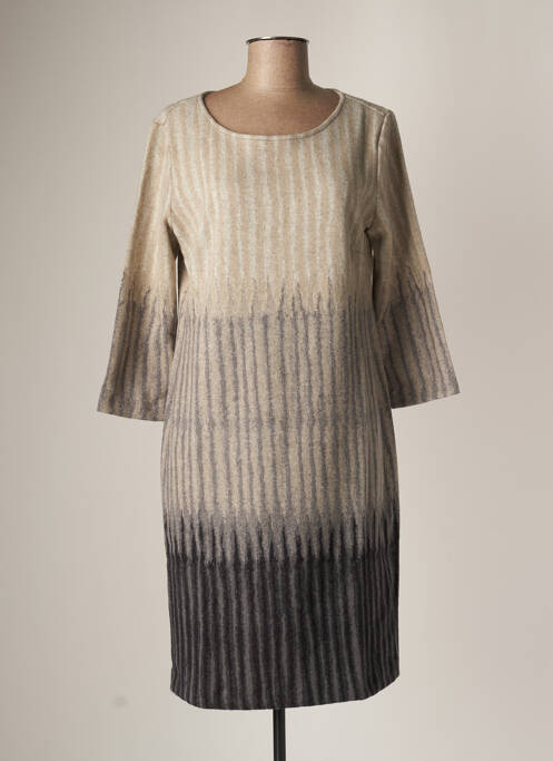 Rochie midi gri BLANC BOHEME femeie