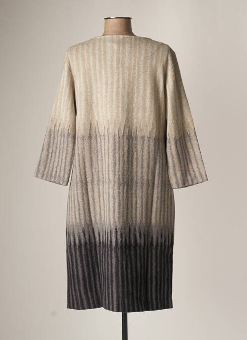 Rochie midi gri BLANC BOHEME femeie