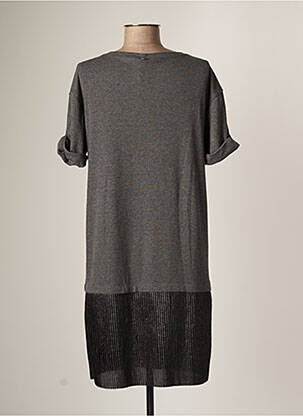 Rochie midi mâneci scurte mâneci scurte gri ET COMPAGNIE femeie