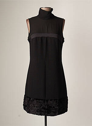 Rochie scurtă fără mâneci fără mâneci negru POUSSIERE D'ETOLE femeie