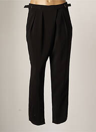Pantalon drept elasticitate talie înaltă negru AMZ femme