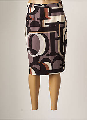 Fustă midi mărime normală gri POUSSIERE D'ETOLE femme