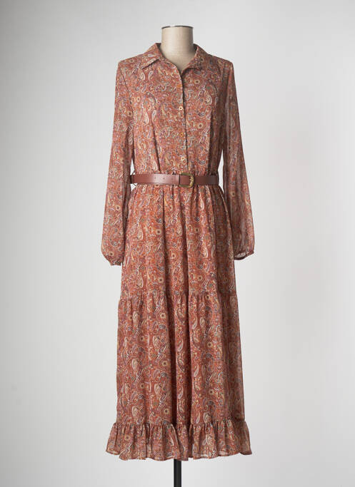 Rochie lungă maro AMELIE & AMELIE femeie