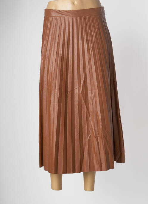 Fustă lungă maro LAUREN VIDAL femeie