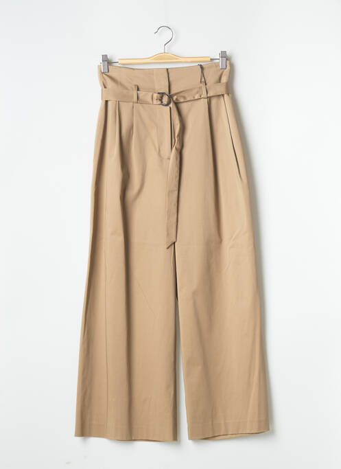 Pantalon larg bej LAUREN VIDAL femeie