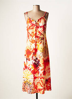 Rochie lungă portocaliu 101 IDEES femeie