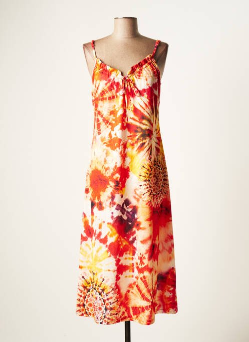 Rochie lungă portocaliu 101 IDEES femeie