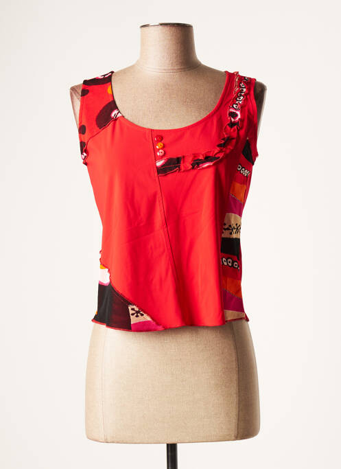 Top elasticitate fără mâneci roșu JEAN DELFIN femme