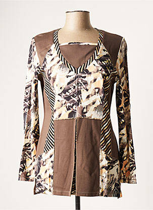 Tunică mâneci lungi maro FRANCE RIVOIRE femeie