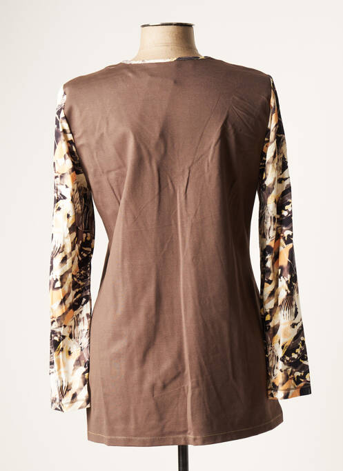 Tunică mâneci lungi maro FRANCE RIVOIRE femeie