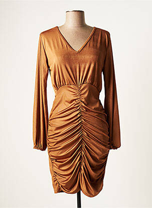 Rochie scurtă mâneci lungi mâneci lungi maro SENES femme