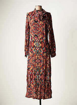 Rochie lungă mâneci lungi mâneci lungi maro DEUX. BY ELINE DE MUNCK femeie