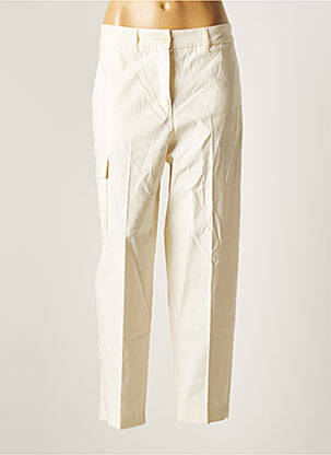 Pantalon drept bej MANGO femeie