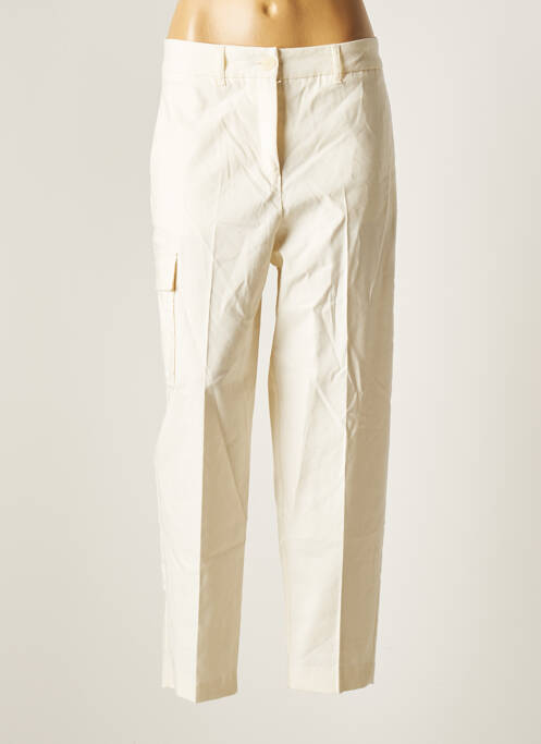 Pantalon drept bej MANGO femeie