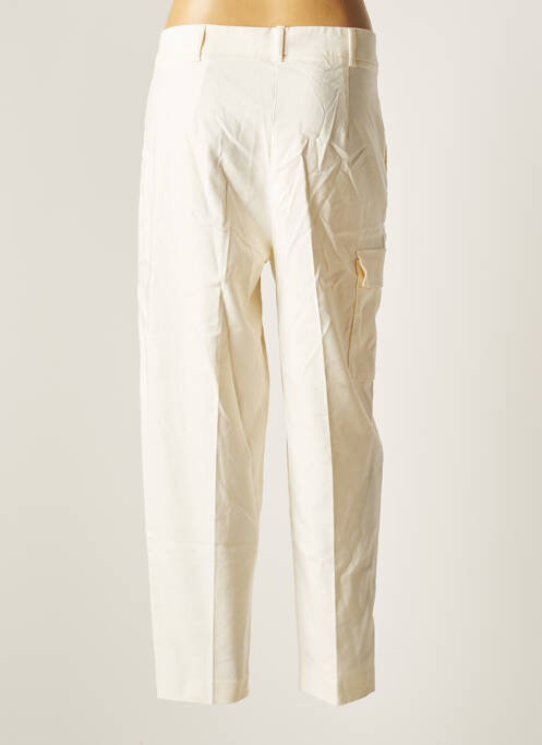 Pantalon drept bej MANGO femeie
