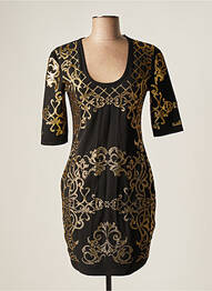 Rochie scurtă închidere cu fermoar la spate mâneci scurte negru ASTRID BLACK LABEL femeie