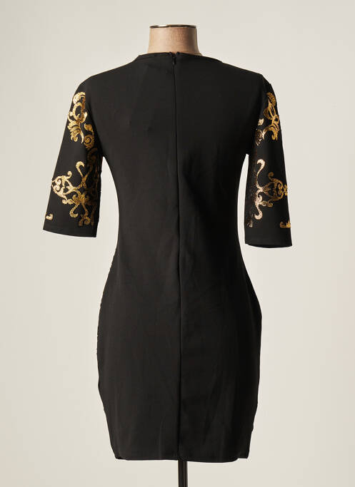 Rochie scurtă închidere cu fermoar la spate mâneci scurte negru ASTRID BLACK LABEL femme