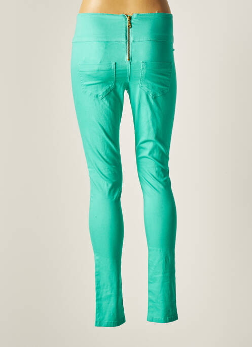 Pantalon slim verde PIECES femeie