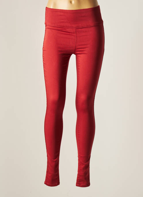 Pantalon slim roșu PIECES femeie