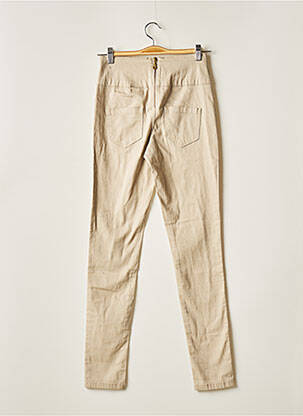 Pantalon slim bej PIECES femeie