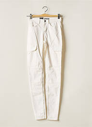 Pantalon slim alb PIECES femeie